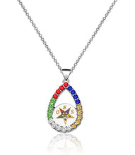 Load image into Gallery viewer, Order of The Eastern Star Sorority Gift OES Bracelet Necklace Sorority Bracelet OES Symbol Jewelry for Women Girls (Necklace)