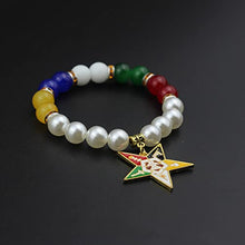 Load image into Gallery viewer, OES Sorority Paraphernalia Gift Order of The Eastern Star Bracelet Necklace OES Bracelet Jewelry for Women Girls (OES Bracelet)