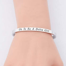 Load image into Gallery viewer, Elephant Bracelet Oh To Be A Delta Girl Sorority Gift