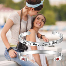 Load image into Gallery viewer, Elephant Bracelet Oh To Be A Delta Girl Sorority Gift