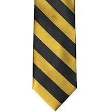 Load image into Gallery viewer, tiemart Striped Tie (Black and Gold)