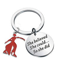 Load image into Gallery viewer, Sorority Jewelry She Could so She Did Keychain Gift Jewelry Greek Sorority (Sorority Keychain)