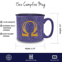 Load image into Gallery viewer, Omega Psi Phi Official Vendor - 15 oz Coffee/Tea Campfire Mug - Fraternity Paraphernalia