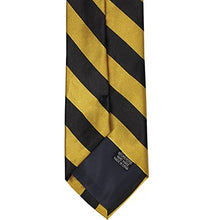 Load image into Gallery viewer, tiemart Striped Tie (Black and Gold)