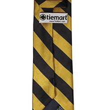 Load image into Gallery viewer, tiemart Striped Tie (Black and Gold)