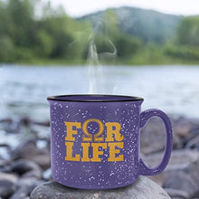 Load image into Gallery viewer, Bad Bananas BBGreek Omega Psi Phi Official Vendor - 15 oz Coffee/Tea Campfire Mug - Omega For Life - Fraternity Paraphernalia