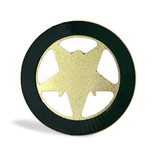 Load image into Gallery viewer, Order of The Eastern Star Masonic Car Emblem Round Blue & Gold Freemason Car Auto Decal