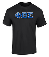 Load image into Gallery viewer, Phi Beta Sigma Twill Letter Tee Black