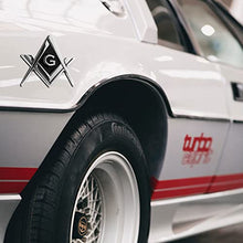 Load image into Gallery viewer, 2 Pack 2.75" Chrome Plated Masonic Car Emblem Mason Square and Compasses Auto Truck Motorcycle Decal Gift Accessories