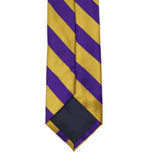 Load image into Gallery viewer, Purple & Gold Striped Tie (Dark Purple and Gold) Omega Psi Phi Tie