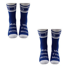 Load image into Gallery viewer, Sorority Socks Blue 1920 I Make Finer Moves Sorority Sister Gift (Finer Moves) 2 PAIR