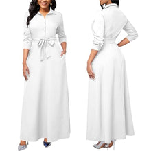 Load image into Gallery viewer, Plus Size White Order of the Eastern Star Maxi Dresses for Women