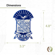 Load image into Gallery viewer, Phi Beta Sigma Fraternity 4.85 inch Embroidered Appliqué Sew or Iron On Greek Blazer Jacket Pants Bag Sigma (4.85 Crest Patch) Multicolored