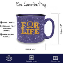 Load image into Gallery viewer, Bad Bananas BBGreek Omega Psi Phi Official Vendor - 15 oz Coffee/Tea Campfire Mug - Omega For Life - Fraternity Paraphernalia