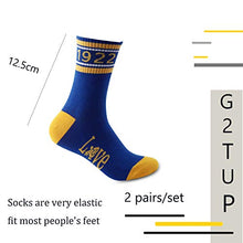 Load image into Gallery viewer, 1922 Poodles Gamma Rho SGRho Gifts Black Greek Sorority Big Little Socks (2 Pairs/Set, Mid Calf)