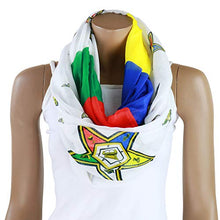 Load image into Gallery viewer, The Masonic Depot Women's Oversized Order of the Eastern Star OES Infinity Scarf, 42x32 inches