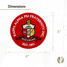 Load image into Gallery viewer, Kappa Alpha Psi Fraternity Seal Embroidered Appliqué Patch Sew or Iron On Greek Blazer Jacket Bag Nupe (Patch - Seal)