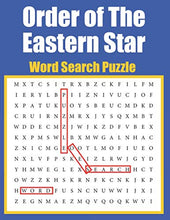 Load image into Gallery viewer, Order of the Eastern Star: Word Search Puzzle