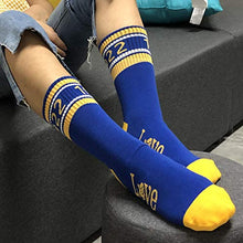 Load image into Gallery viewer, 1922 Poodles Gamma Rho SGRho Gifts Black Greek Sorority Big Little Socks (2 Pairs/Set, Mid Calf)