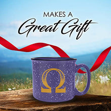Load image into Gallery viewer, Omega Psi Phi Official Vendor - 15 oz Coffee/Tea Campfire Mug - Fraternity Paraphernalia