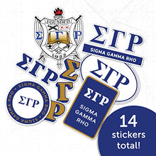 Load image into Gallery viewer, Sigma Gamma Rho Standard Sticker Sheet Decal Laptop Water Bottle Car (Full Sheet - Standard)