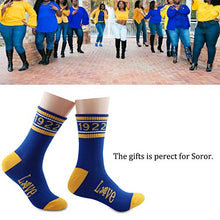 Load image into Gallery viewer, 1922 Poodles Gamma Rho SGRho Gifts Black Greek Sorority Big Little Socks (2 Pairs/Set, Mid Calf)