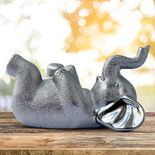 Load image into Gallery viewer, Elephant Statue, Silver Elephant Décor - Delta Sigma Theta Sorority Paraphernalia – Elephant Figurines with Trunk up - Elephant Nursery Decor - Elephant Gifts for Women