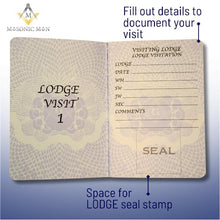 Load image into Gallery viewer, Masonic Passport For Recording Visits to New Freemasonry Lodge
