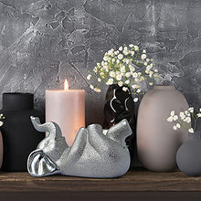 Load image into Gallery viewer, Elephant Statue, Silver Elephant Décor - Delta Sigma Theta Sorority Paraphernalia – Elephant Figurines with Trunk up - Elephant Nursery Decor - Elephant Gifts for Women
