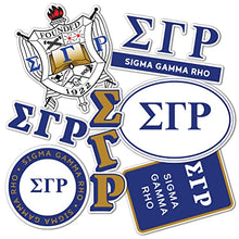 Load image into Gallery viewer, Sigma Gamma Rho Standard Sticker Sheet Decal Laptop Water Bottle Car (Full Sheet - Standard)