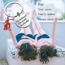 Load image into Gallery viewer, Sorority Jewelry She Could so She Did Keychain Gift Jewelry Greek Sorority (Sorority Keychain)