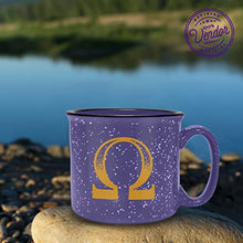 Load image into Gallery viewer, Omega Psi Phi Official Vendor - 15 oz Coffee/Tea Campfire Mug - Fraternity Paraphernalia