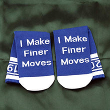 Load image into Gallery viewer, Sorority Socks Blue 1920 I Make Finer Moves Sorority Sister Gift (Finer Moves) 2 PAIR
