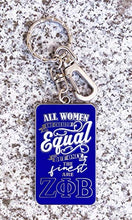 Load image into Gallery viewer, Zeta Phi Beta Official Vendor - Only The Finest - Keychain - Sorority Paraphernalia