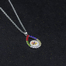Load image into Gallery viewer, Order of The Eastern Star Sorority Gift OES Bracelet Necklace Sorority Bracelet OES Symbol Jewelry for Women Girls (Necklace)