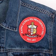 Load image into Gallery viewer, Kappa Alpha Psi Fraternity Seal Embroidered Appliqué Patch Sew or Iron On Greek Blazer Jacket Bag Nupe (Patch - Seal)