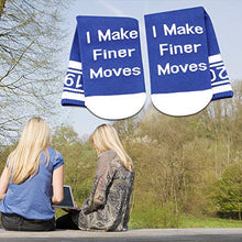 Load image into Gallery viewer, Sorority Socks Blue 1920 I Make Finer Moves Sorority Sister Gift (Finer Moves) 2 PAIR