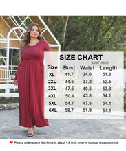 Load image into Gallery viewer, Women's XL-6XL Long Sleeve Casual Plus Size Maxi Loungewear Dresses with Pockets White,6XL