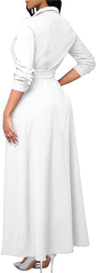 Plus Size White Order of the Eastern Star Maxi Dresses for Women