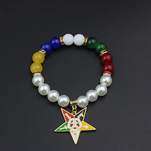 Load image into Gallery viewer, OES Sorority Paraphernalia Gift Order of The Eastern Star Bracelet Necklace OES Bracelet Jewelry for Women Girls (OES Bracelet)
