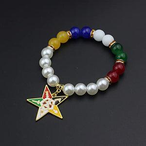 OES Sorority Paraphernalia Gift Order of The Eastern Star Bracelet Necklace OES Bracelet Jewelry for Women Girls (OES Bracelet)