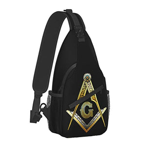 Master Masonic Outdoor Crossbody Shoulder Bag For Unisex Young Adult Hiking Sling Backpack