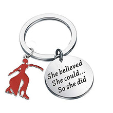 Load image into Gallery viewer, Sorority Jewelry She Could so She Did Keychain Gift Jewelry Greek Sorority (Sorority Keychain)
