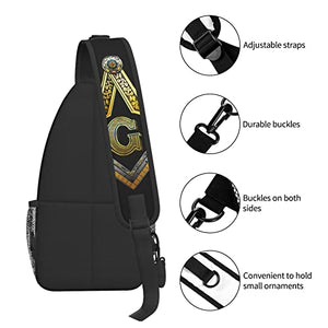 Master Masonic Outdoor Crossbody Shoulder Bag For Unisex Young Adult Hiking Sling Backpack