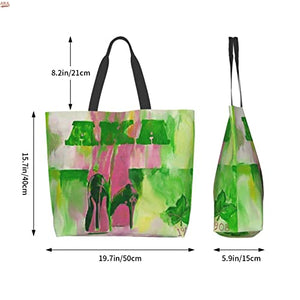 PVVVXX Reusable Beach Tote Bags Travel Totes Bag Kitchen Grocery Bags Shopping Tote Sorority Gifts for Women Foldable Waterproof
