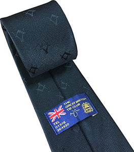 Mens Freemasons Masonic Black Woven Neck Tie