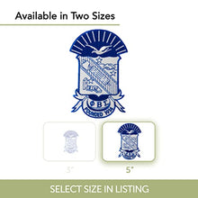 Load image into Gallery viewer, Phi Beta Sigma Fraternity 4.85 inch Embroidered Appliqué Sew or Iron On Greek Blazer Jacket Pants Bag Sigma (4.85 Crest Patch) Multicolored
