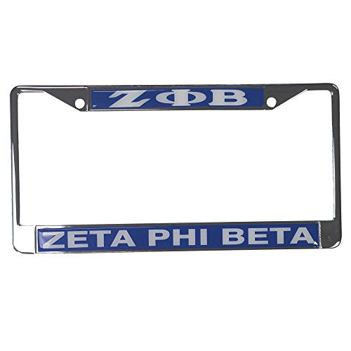 Zeta Phi Beta Standard Letters/Name Silver License Plate Frame