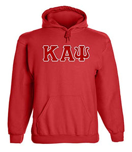 Kappa Alpha Psi Twill Letter Hoody Red Red-White XXL