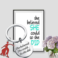 Load image into Gallery viewer, Sorority Jewelry She Could so She Did Keychain Gift Jewelry Greek Sorority (Sorority Keychain)
